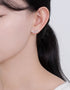 Dazzling Cubic Zirconia Curved Bar Studs in Sterling Silver
